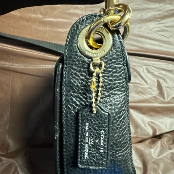 Coach X Jean Michel Basquiat Kleo Handbag 17 for Women Gold/Black - Picture 7 of 13